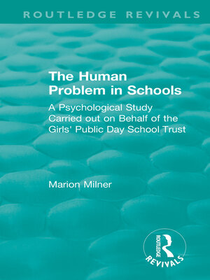 cover image of The Human Problem in Schools (1938)